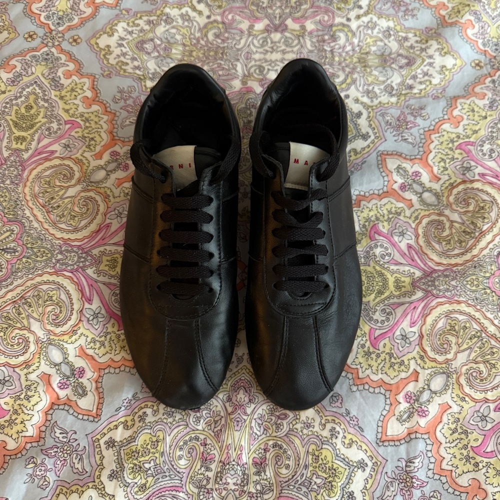 Marni Black Leather Sneakers
